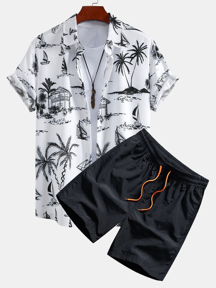 Tropez™ · Conjunto camisa y short estampado tropical