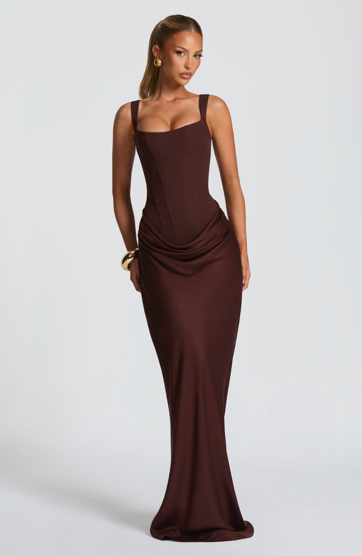 ELENA™ | VESTIDO MAXI CON FORMA DE RELOJ DE ARENA