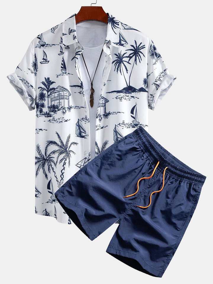 Tropez™ · Conjunto camisa y short estampado tropical
