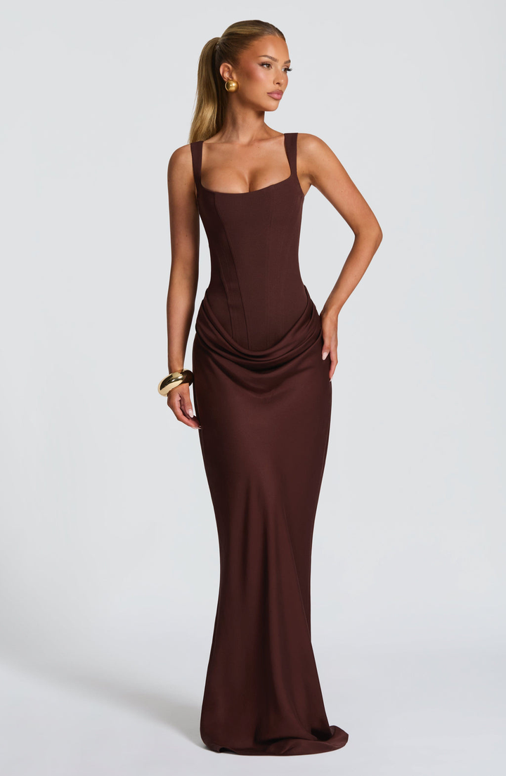 ELENA™ | VESTIDO MAXI CON FORMA DE RELOJ DE ARENA