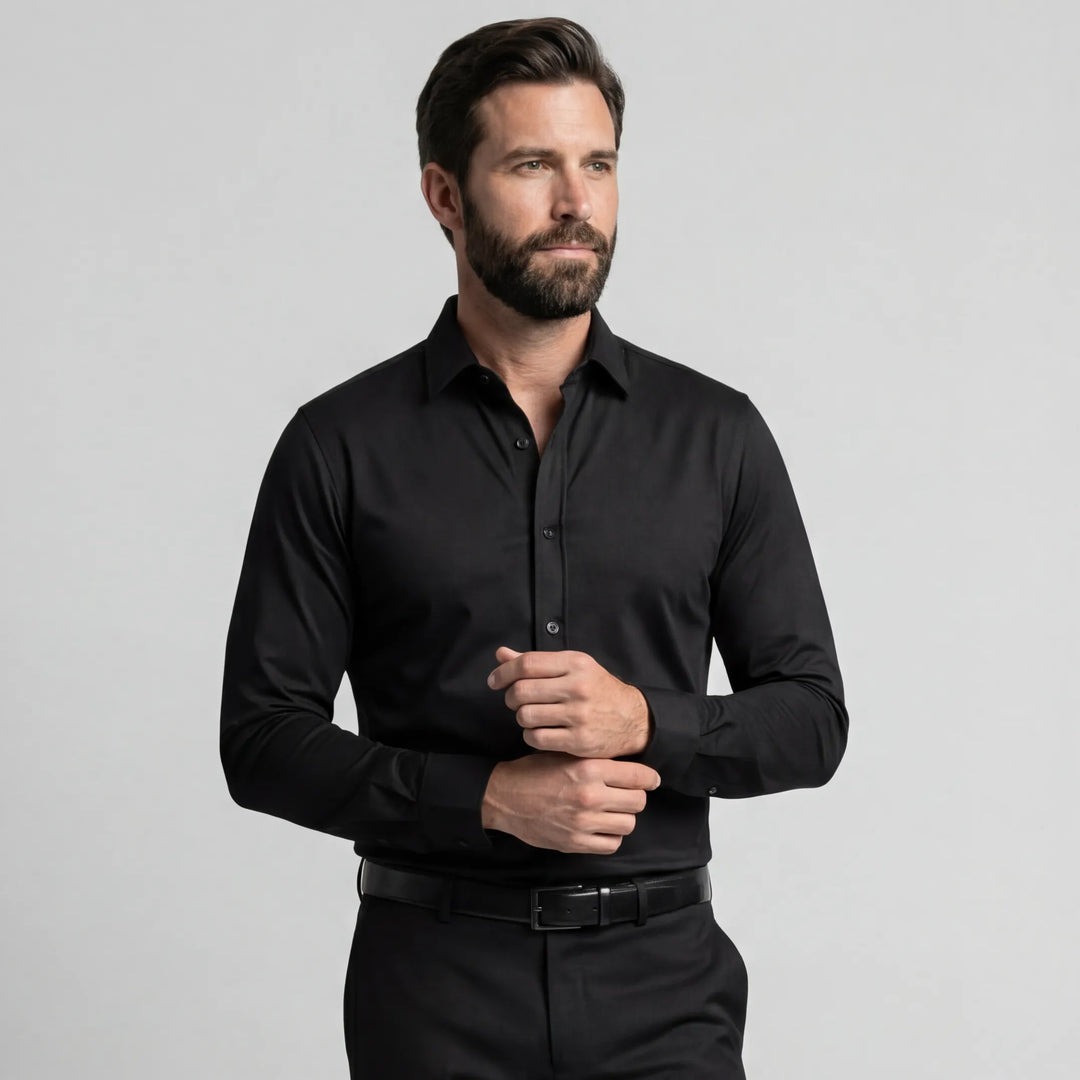 Camisa antiarrugas de corte ajustado