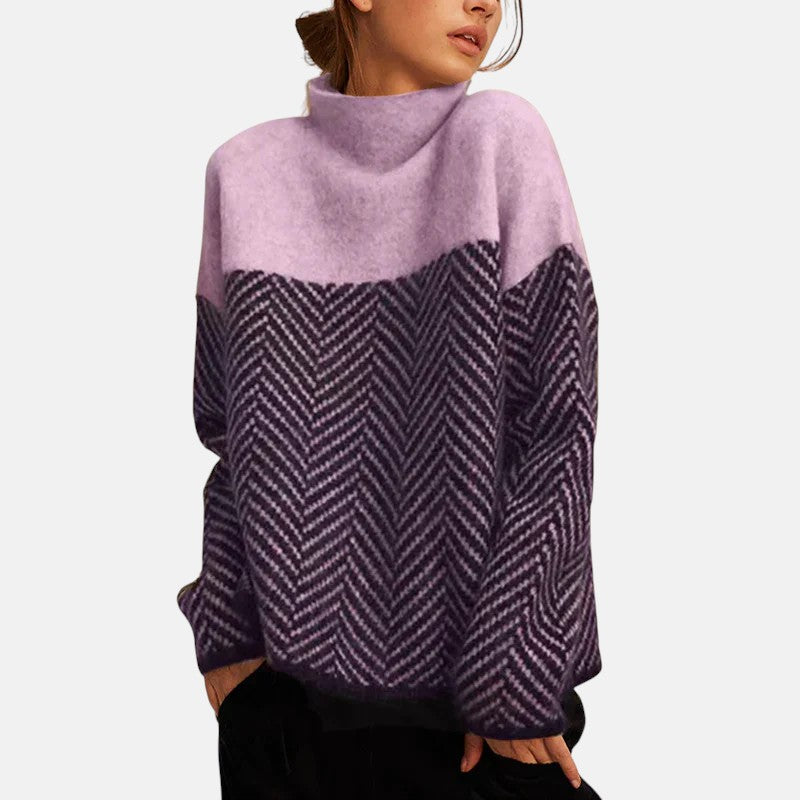 LUCÍA™ | SÚETER DE CUELLO ALTO DE ALGODÓN