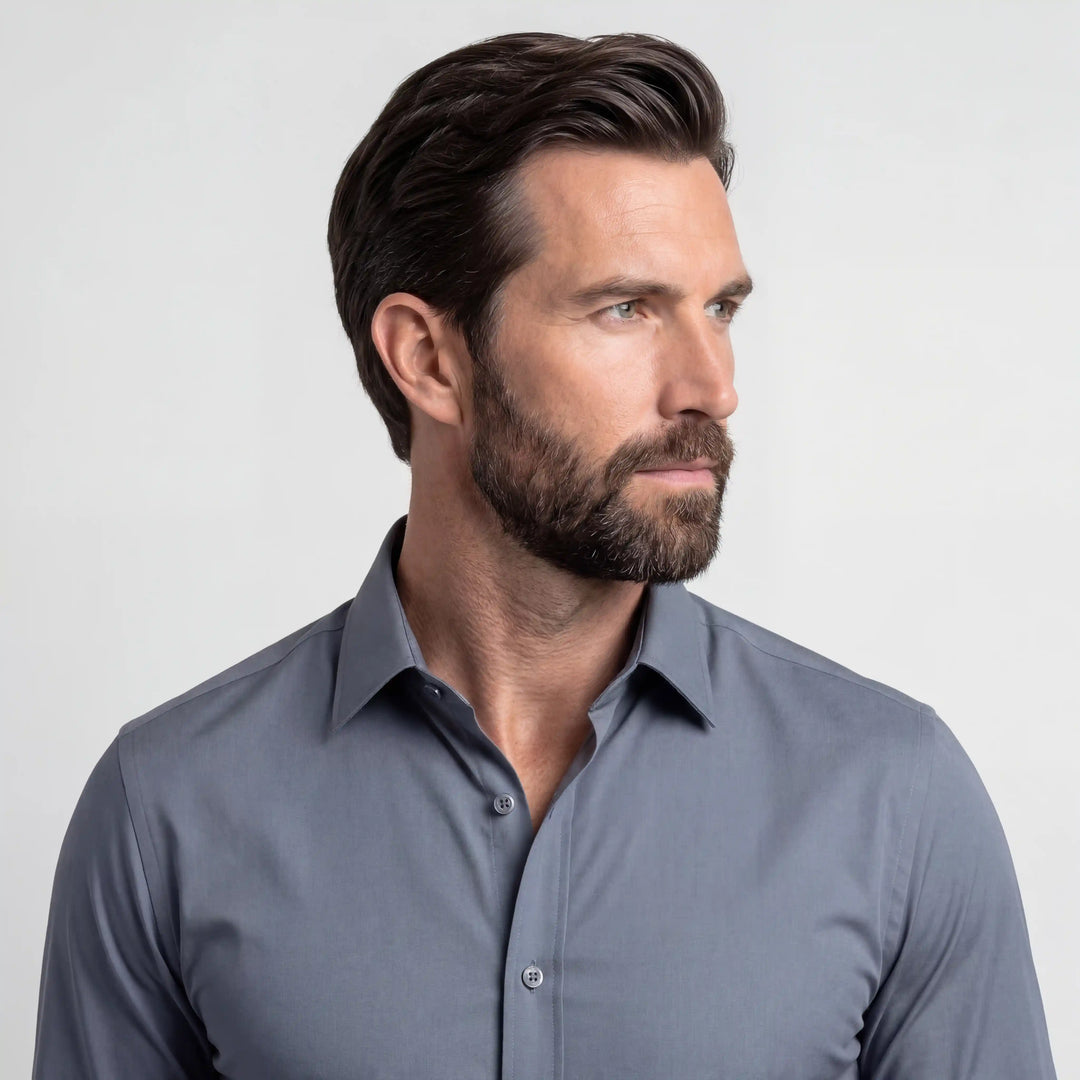 Camisa antiarrugas de corte ajustado