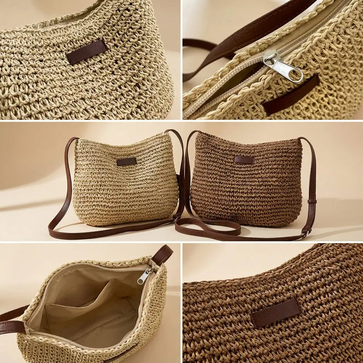 Bolso Bandolera de Rafia Valens