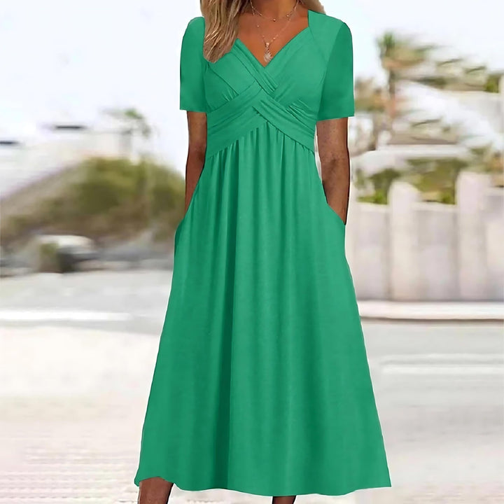 ISADORA | VESTIDO MIDI A-LÍNEA ELEGANTE