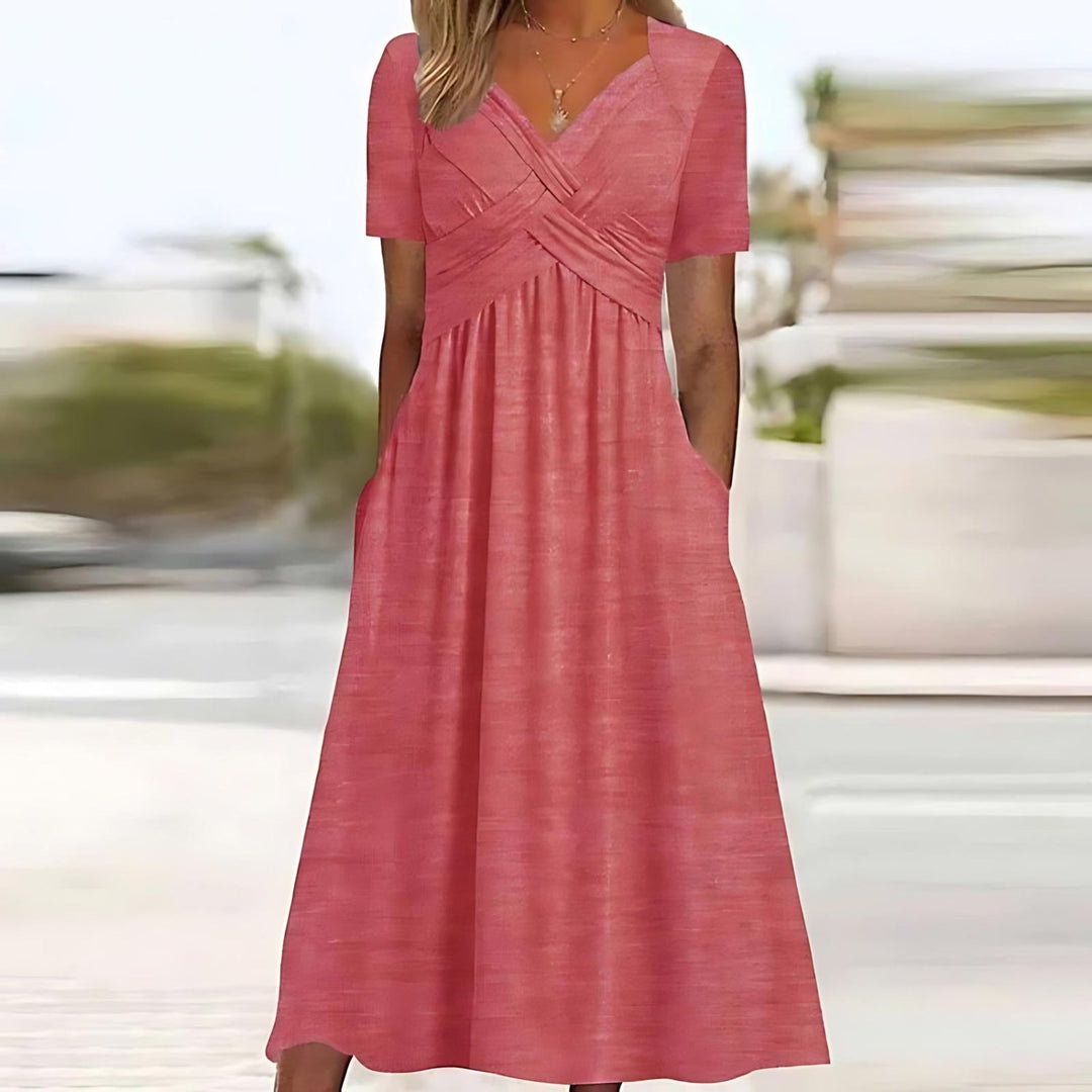 ISADORA | VESTIDO MIDI A-LÍNEA ELEGANTE