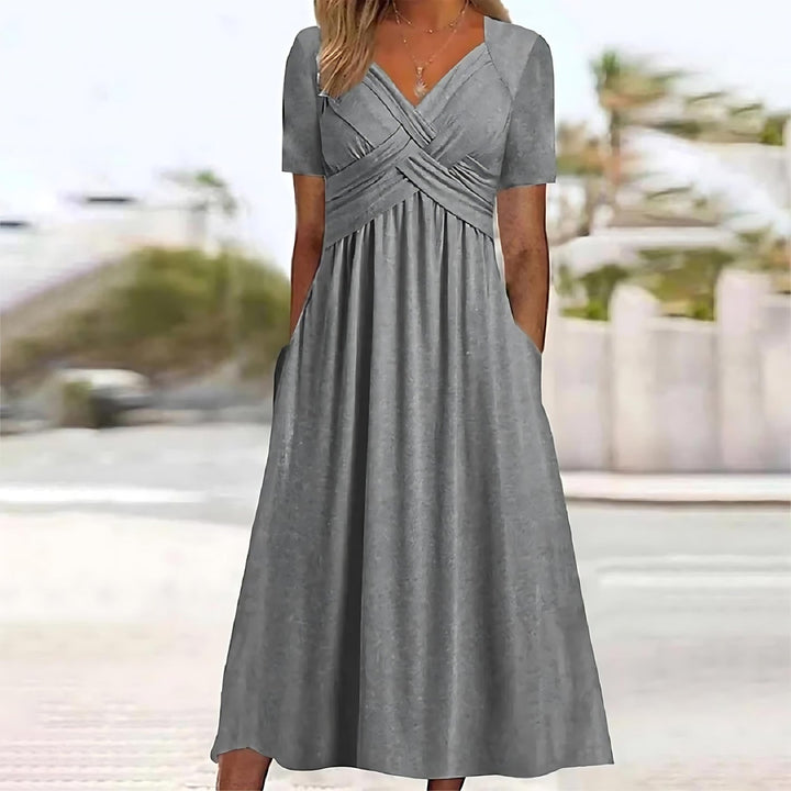 ISADORA | VESTIDO MIDI A-LÍNEA ELEGANTE