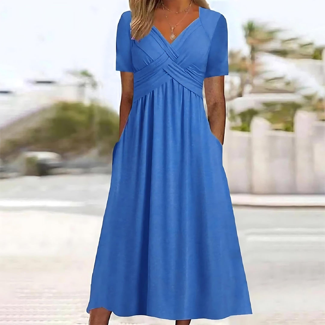 ISADORA | VESTIDO MIDI A-LÍNEA ELEGANTE