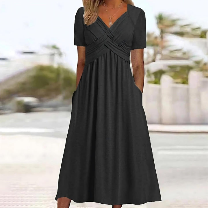 ISADORA | VESTIDO MIDI A-LÍNEA ELEGANTE