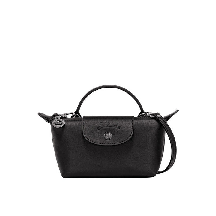 Mini bolso de cuero Longchamp - negro