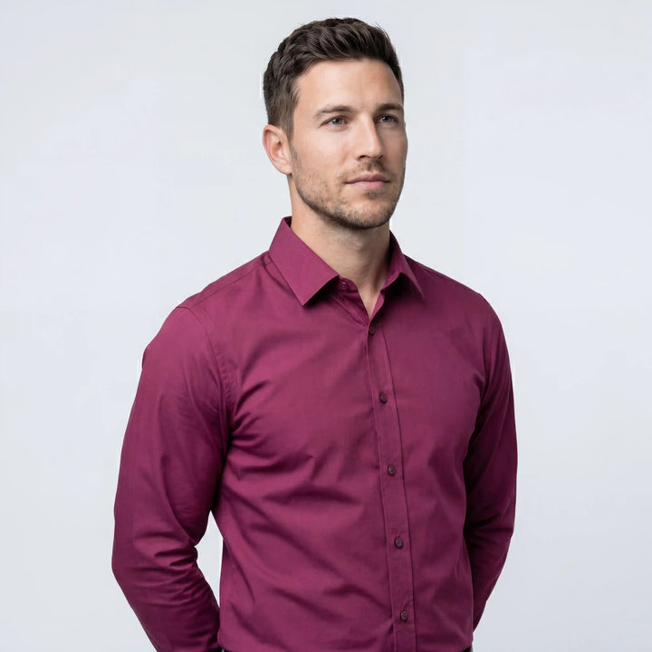 Camisa antiarrugas de corte ajustado