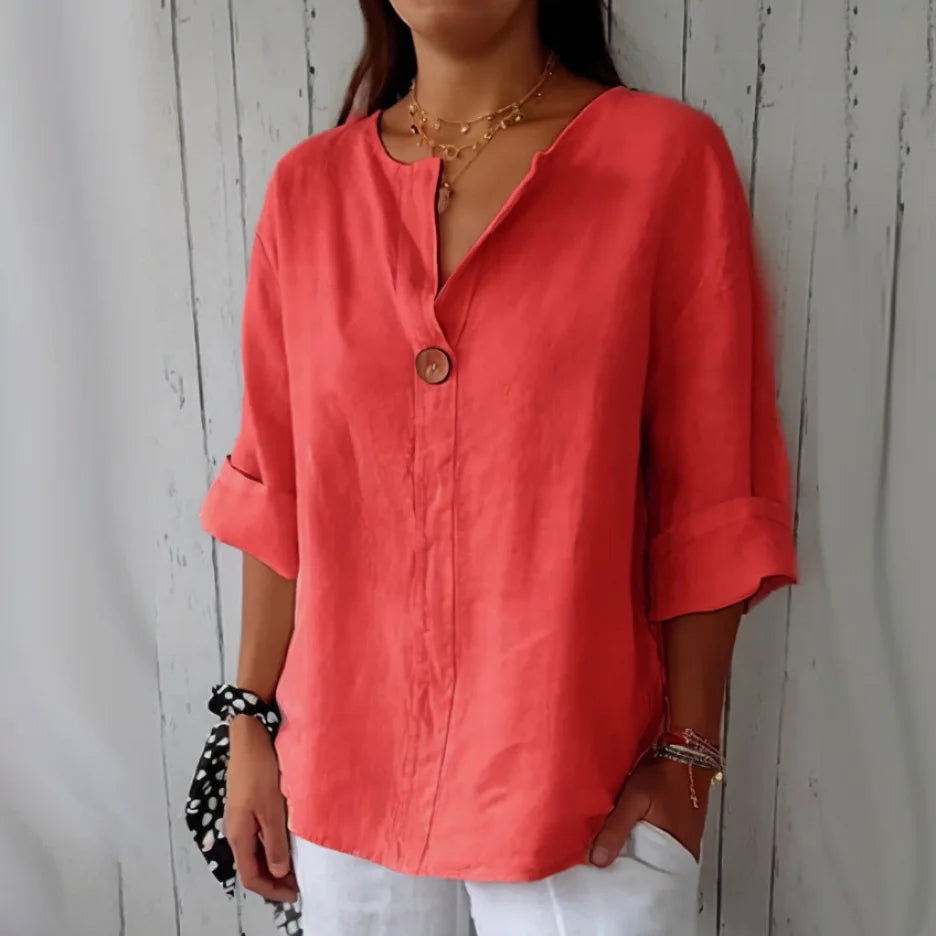 VEITCHE  Blusa de mujer con escote en V