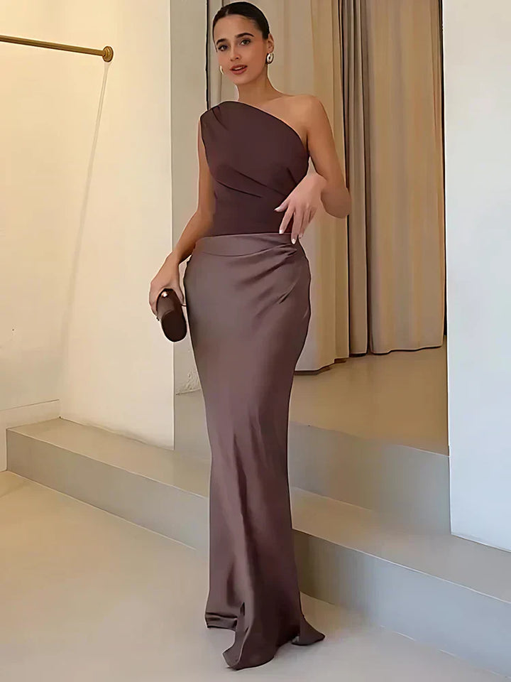 Vestido Maxi con Culpabilidad en Satén