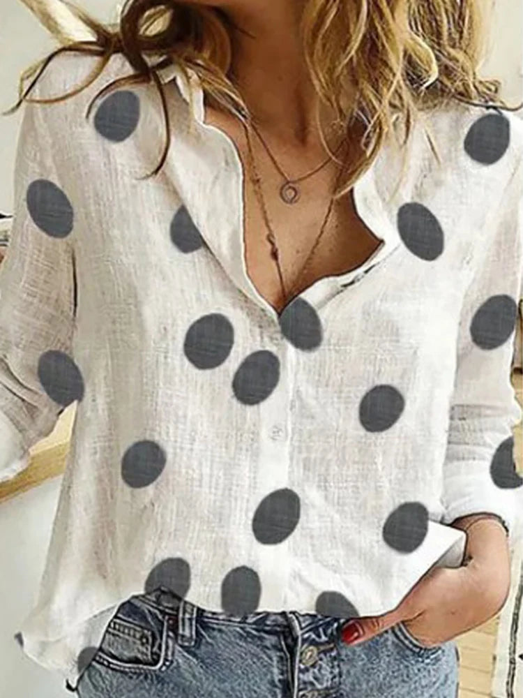 Elegantes camisas de algodón y lino para mujer