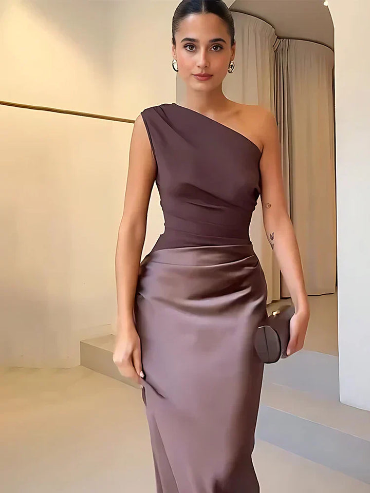 Vestido Maxi con Culpabilidad en Satén