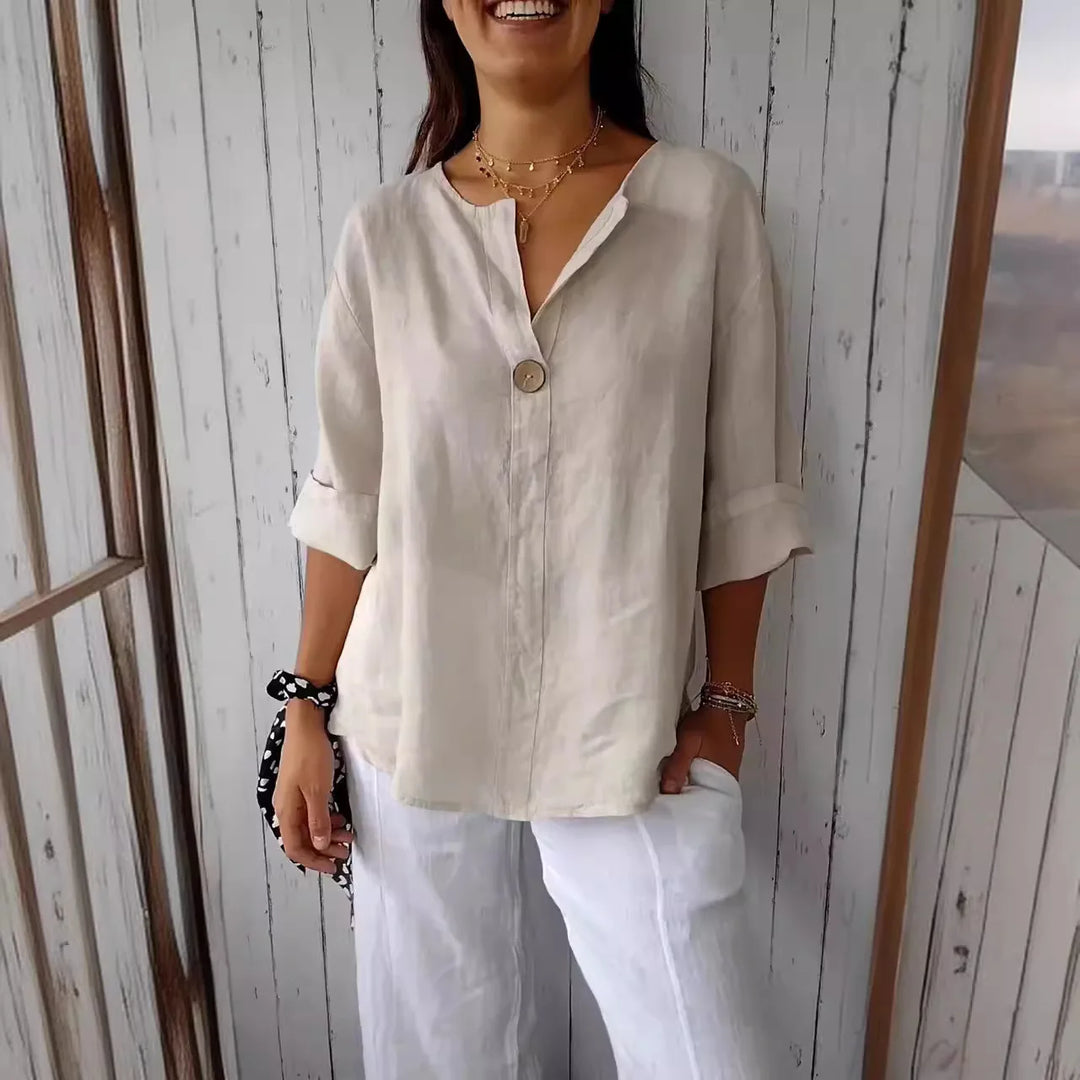 VEITCHE  Blusa de mujer con escote en V