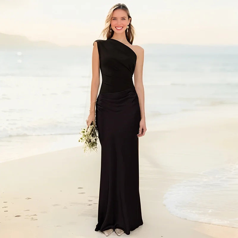 Vestido Maxi con Culpabilidad en Satén