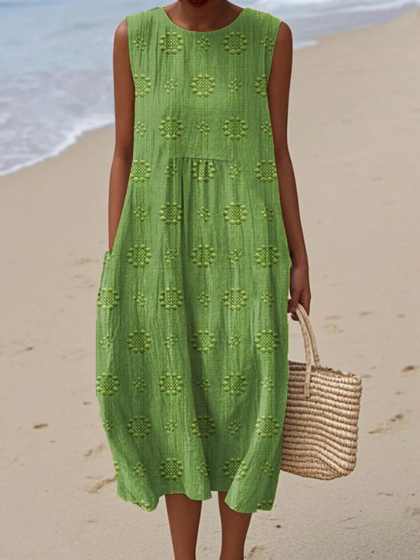 Sandra | Vestido midi estampado