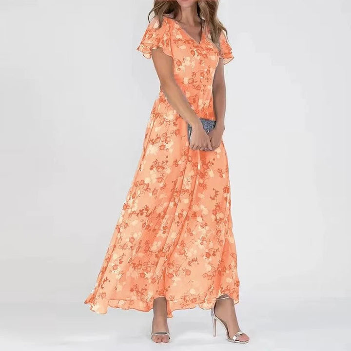 Vestido glamoroso que cubre el abdomen
