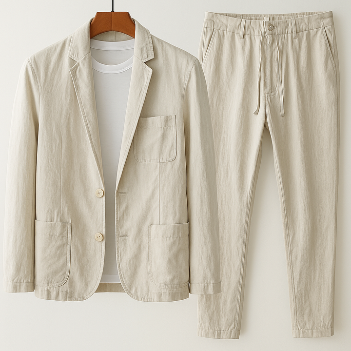 Leone™ · Conjunto blazer y pantalón de lino